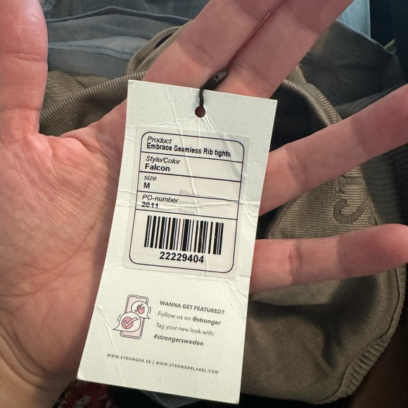 STRONGER ribbed seamless leggings NWT - Picture 9 of 12